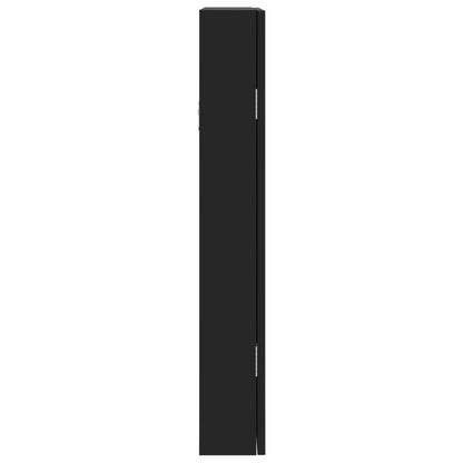 vidaXL Mirror Jewellery Cabinet Wall Mounted Black 37.5x10x67 cm 6