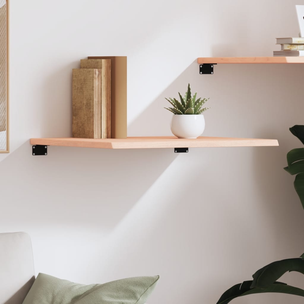 vidaXL Wall Shelf 60x60x2 cm Untreated Solid Wood Oak 3