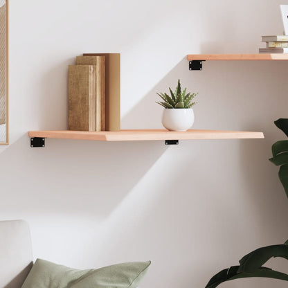 vidaXL Wall Shelf 60x60x2 cm Untreated Solid Wood Oak 3