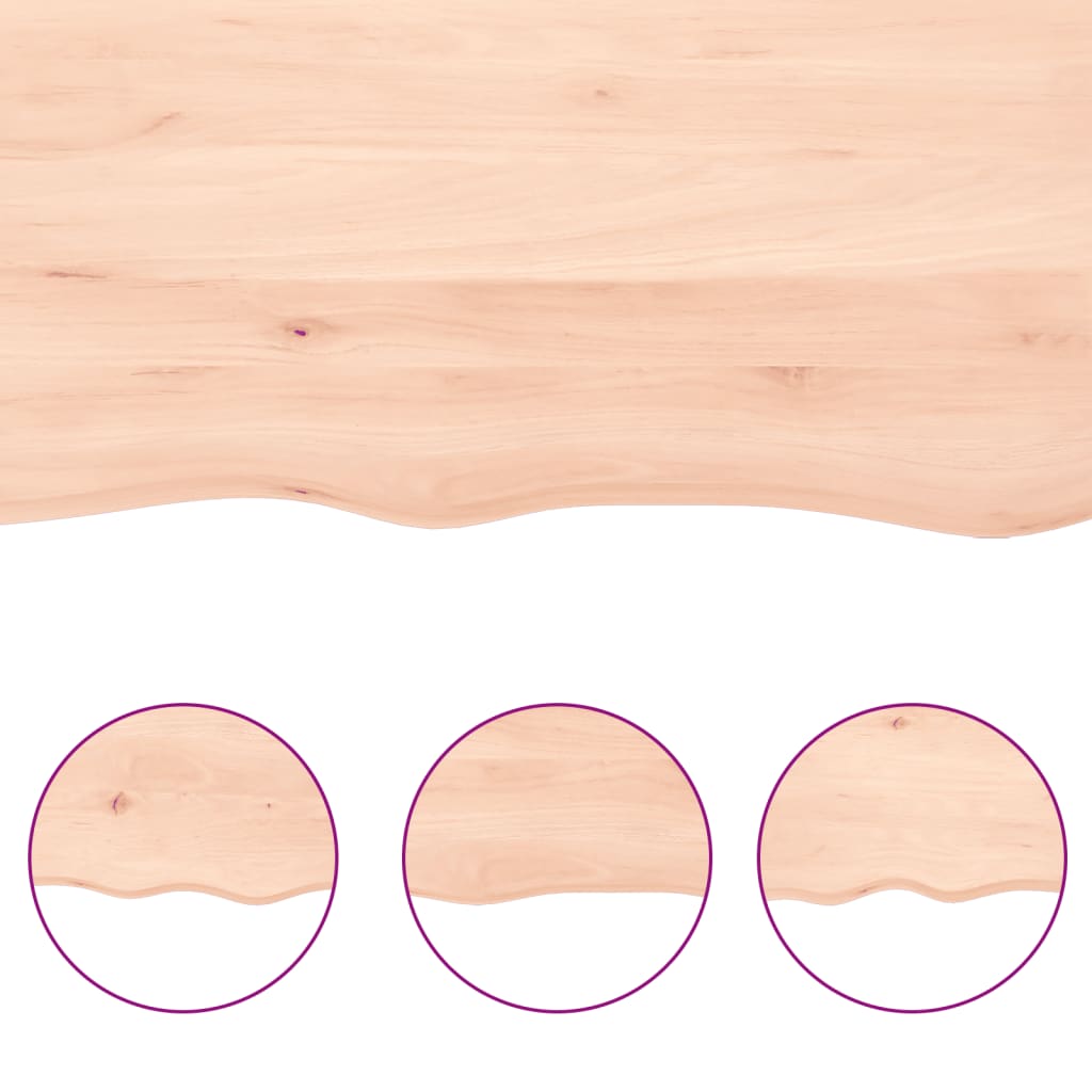 vidaXL Wall Shelf 60x60x(2-4) cm Untreated Solid Wood Oak 6