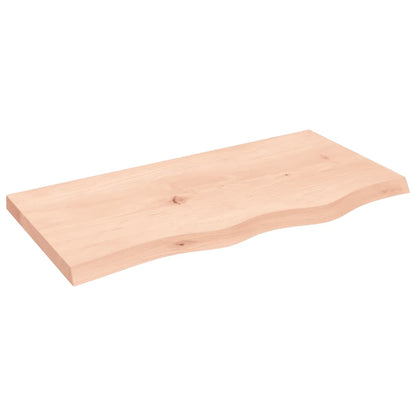 vidaXL Wall Shelf 80x40x(2-4) cm Untreated Solid Wood Oak 2
