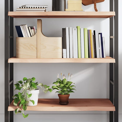 vidaXL Wall Shelf 80x40x(2-4) cm Untreated Solid Wood Oak 1