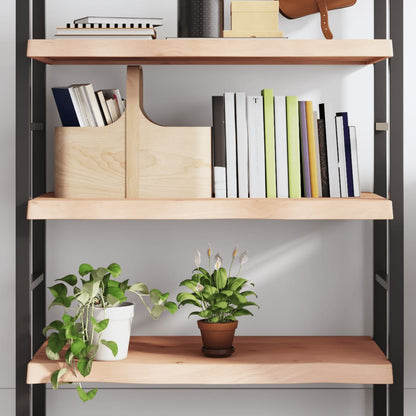 vidaXL Wall Shelf 80x40x(2-6) cm Untreated Solid Wood Oak 1