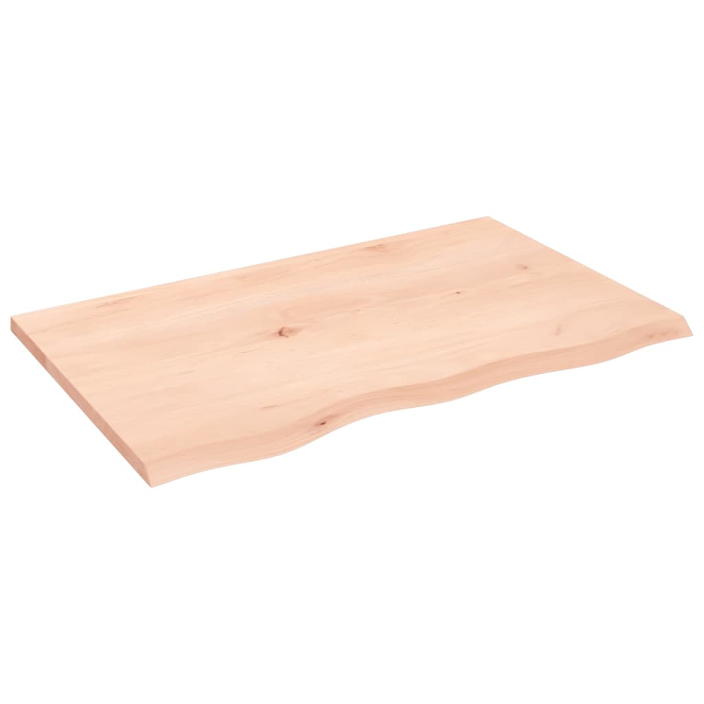 vidaXL Wall Shelf 80x50x2 cm Untreated Solid Wood Oak 2