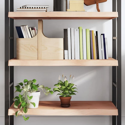 Wall Shelf 40x50x(2-6) Untreated Solid Wood Oak Natural 80 cm