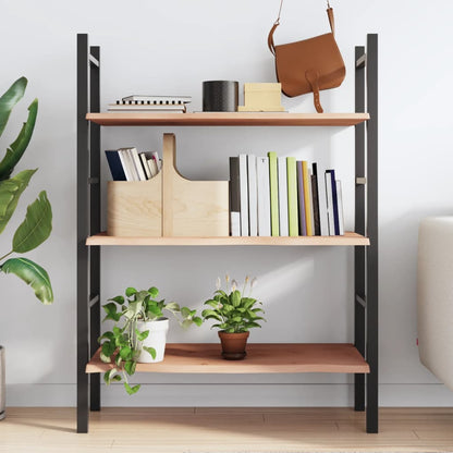 vidaXL Wall Shelf 80x60x2 cm Untreated Solid Wood Oak 3