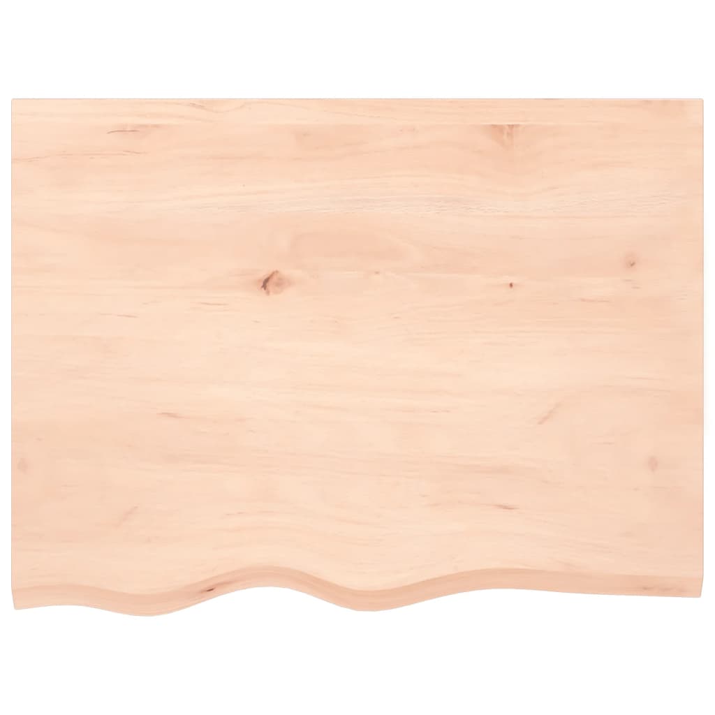 vidaXL Wall Shelf 80x60x2 cm Untreated Solid Wood Oak 4