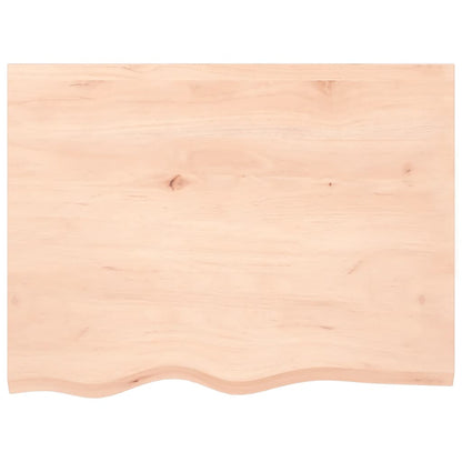 vidaXL Wall Shelf 80x60x2 cm Untreated Solid Wood Oak 4