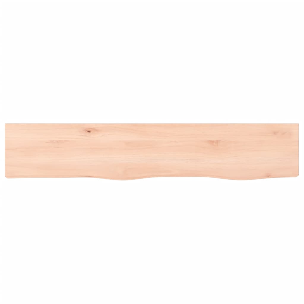 vidaXL Wall Shelf 100x20x4 cm Untreated Solid Wood Oak 4
