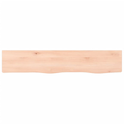 vidaXL Wall Shelf 100x20x4 cm Untreated Solid Wood Oak 4