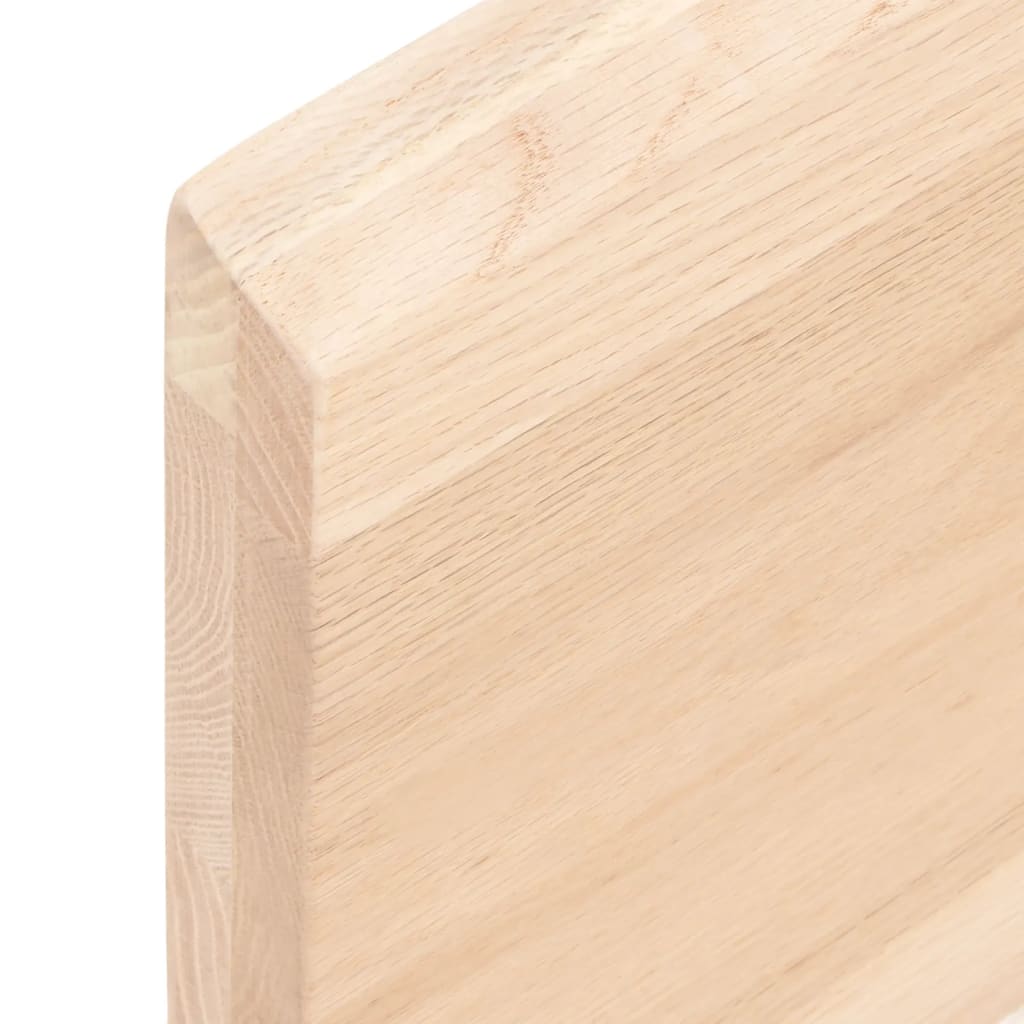 vidaXL Wall Shelf 100x20x4 cm Untreated Solid Wood Oak 6