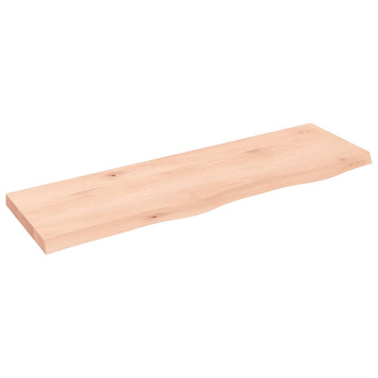 vidaXL Wall Shelf 100x30x(2-4) cm Untreated Solid Wood Oak 2