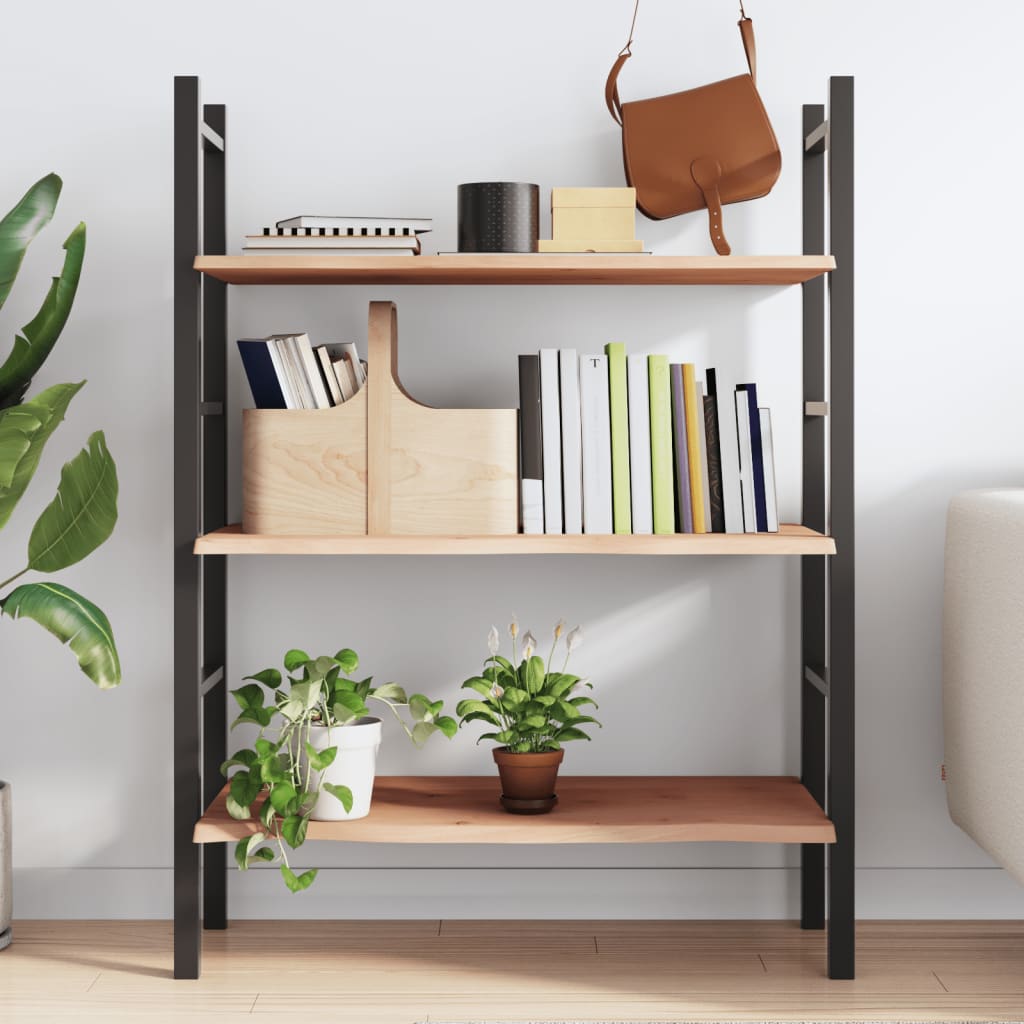 vidaXL Wall Shelf 100x40x2 cm Untreated Solid Wood Oak 3