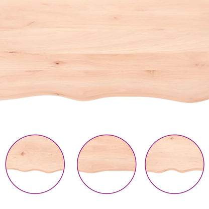 vidaXL Wall Shelf 100x40x2 cm Untreated Solid Wood Oak 5