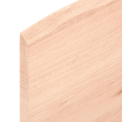 vidaXL Wall Shelf 100x40x2 cm Untreated Solid Wood Oak 6