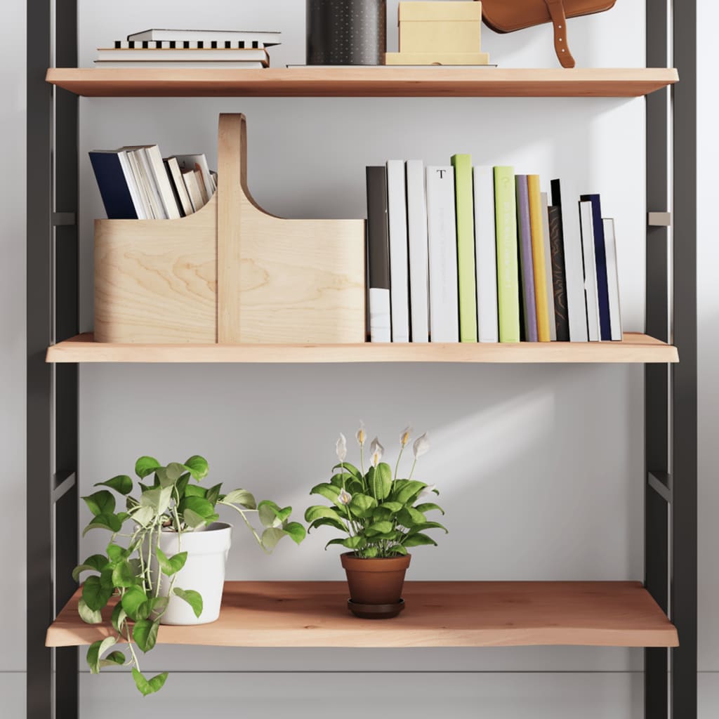 vidaXL Wall Shelf 100x40x2 cm Untreated Solid Wood Oak 1