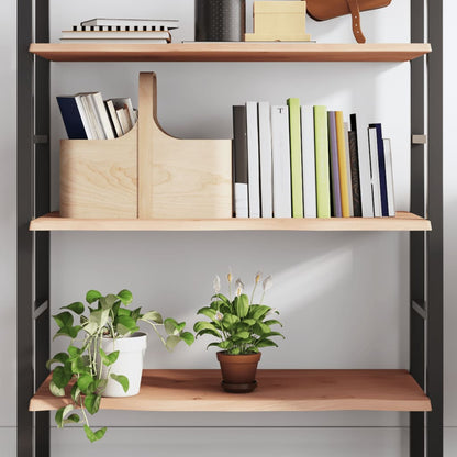 vidaXL Wall Shelf 100x40x2 cm Untreated Solid Wood Oak 1