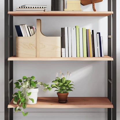 Wall Shelf Untreated Solid Wood Oak Natural Height 2 cm Width 100 cm 50 cm
