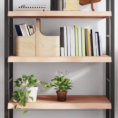 Wall Shelf 40x50x(2-6) Untreated Solid Wood Oak Natural 100 cm