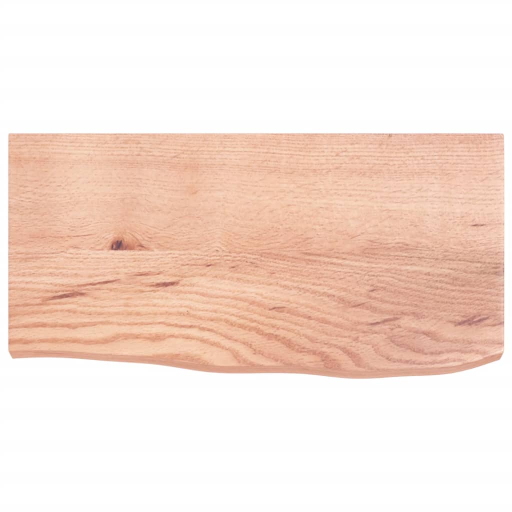 vidaXL Wall Shelf Light Brown 60x30x(2-4) cm Treated Solid Wood Oak 5