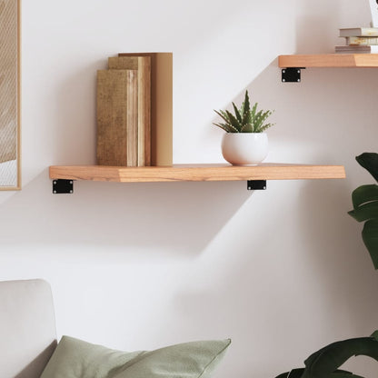 vidaXL Wall Shelf Light Brown 60x40x(2-4) cm Treated Solid Wood Oak 3