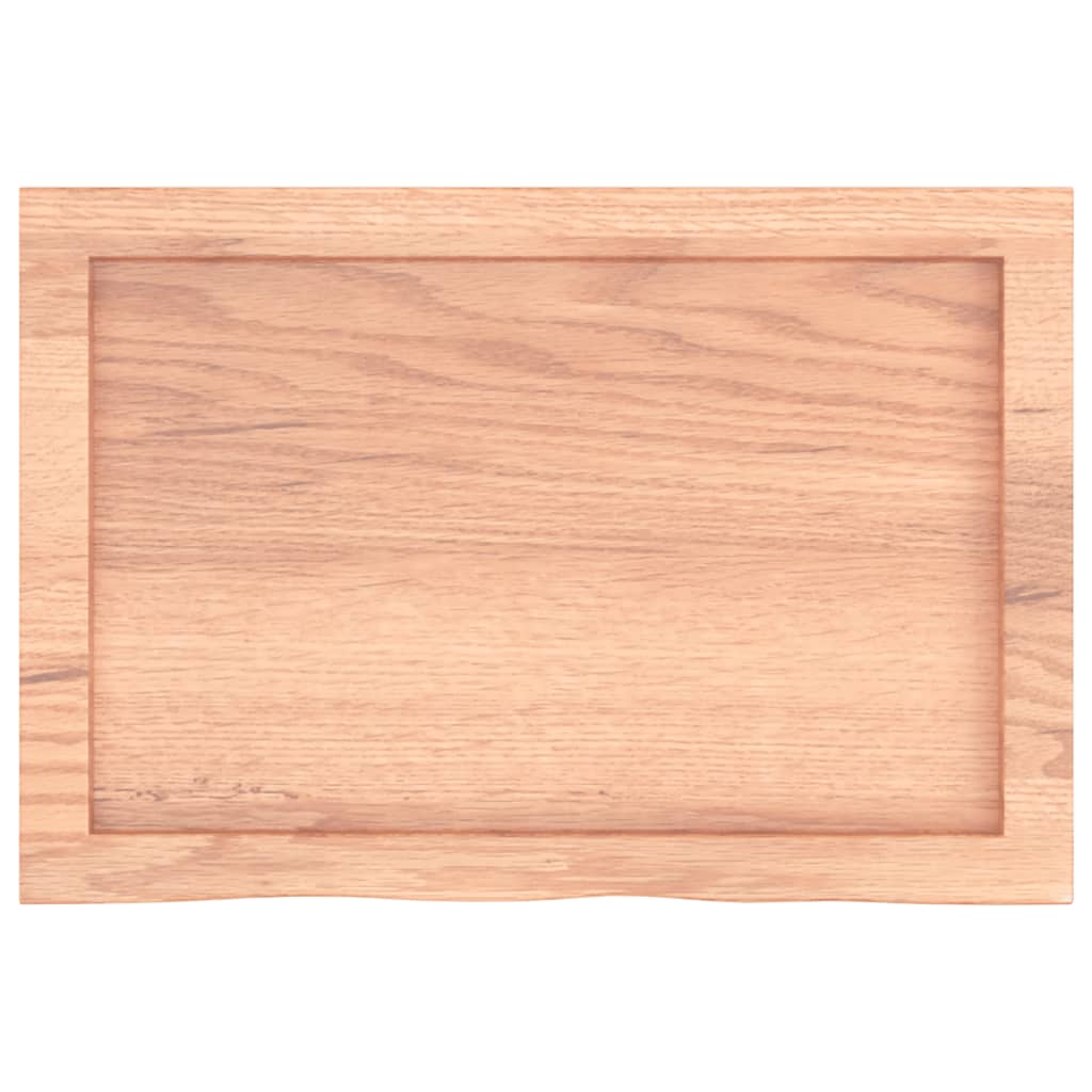 vidaXL Wall Shelf Light Brown 60x40x(2-4) cm Treated Solid Wood Oak 5