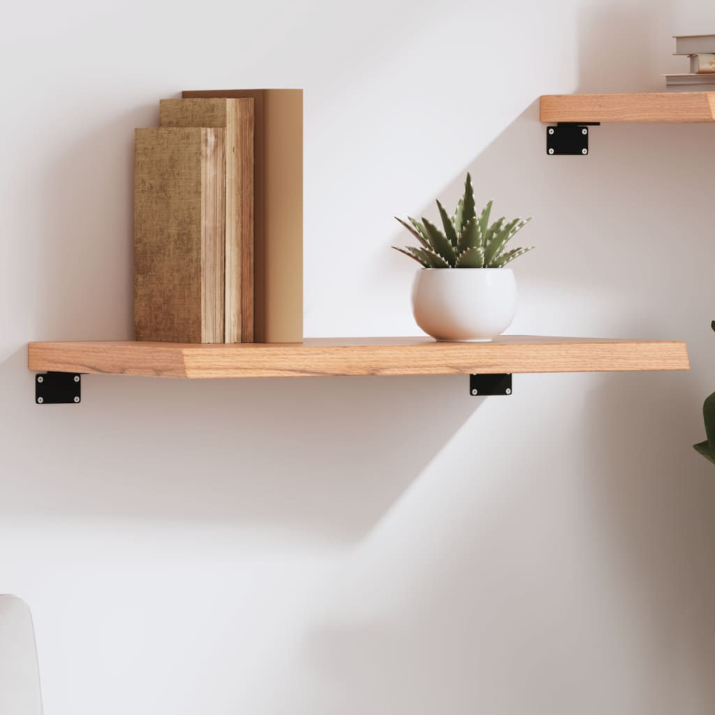 vidaXL Wall Shelf Light Brown 60x40x(2-4) cm Treated Solid Wood Oak 1