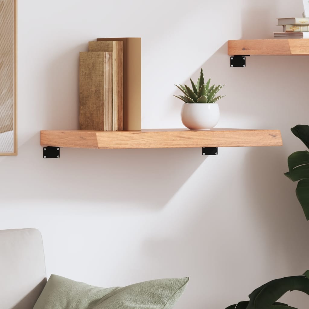 vidaXL Wall Shelf Light Brown 60x40x(2-6) cm Treated Solid Wood Oak 3