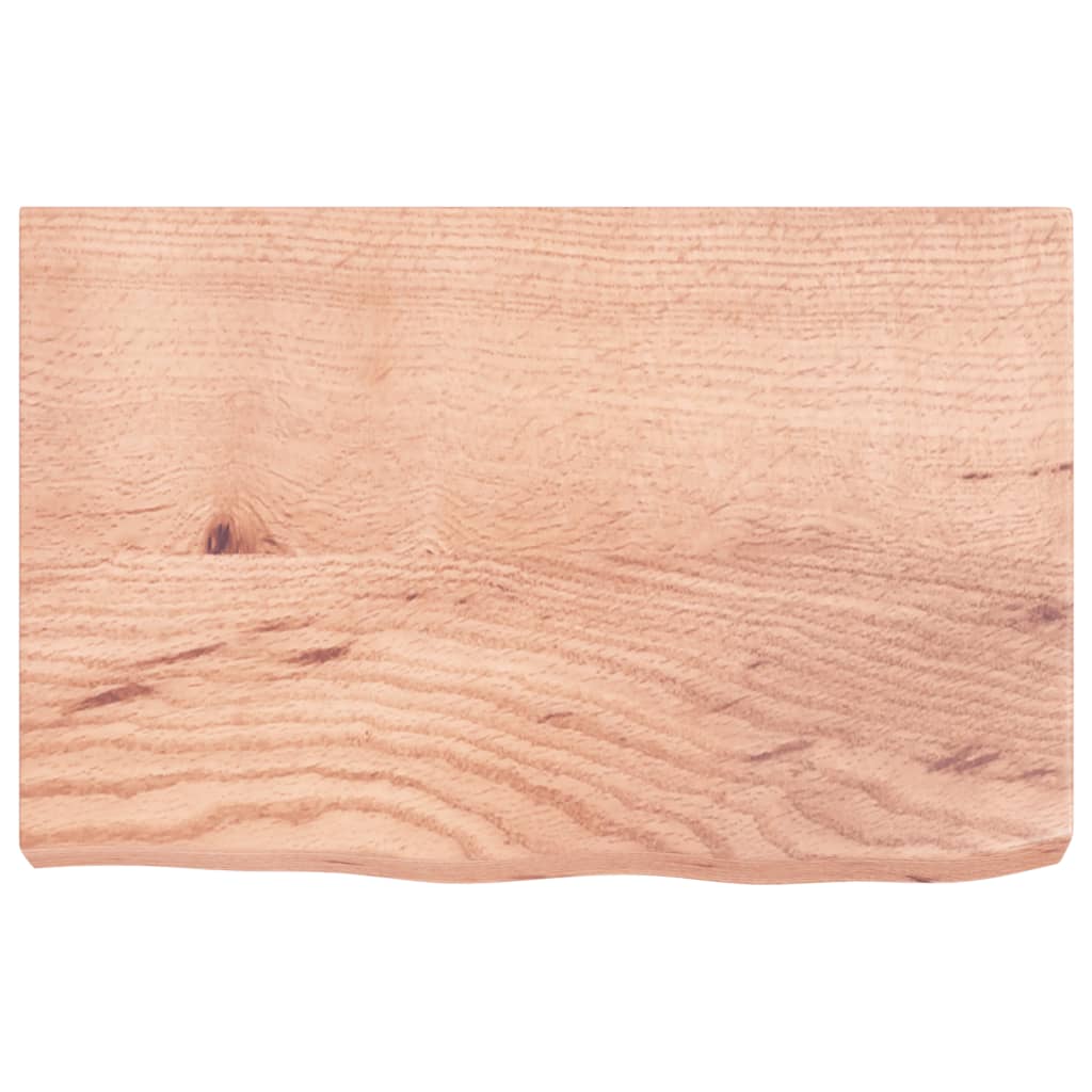 vidaXL Wall Shelf Light Brown 60x40x(2-6) cm Treated Solid Wood Oak 4