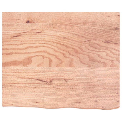 vidaXL Wall Shelf Light Brown 60x50x2 cm Treated Solid Wood Oak 4