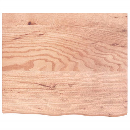 vidaXL Wall Shelf Light Brown 60x50x(2-4) cm Treated Solid Wood Oak 4