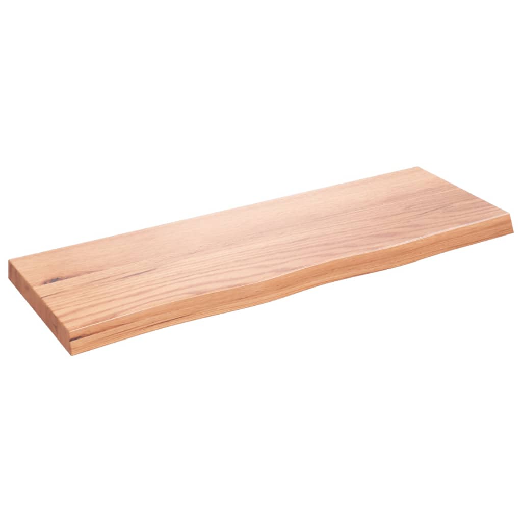 vidaXL Wall Shelf Light Brown 80x30x(2-4) cm Treated Solid Wood Oak 2