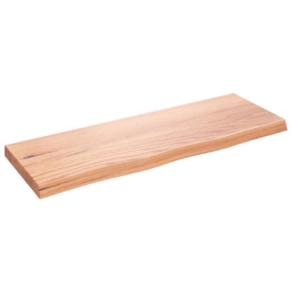 vidaXL Wall Shelf Light Brown 80x30x(2-4) cm Treated Solid Wood Oak 2