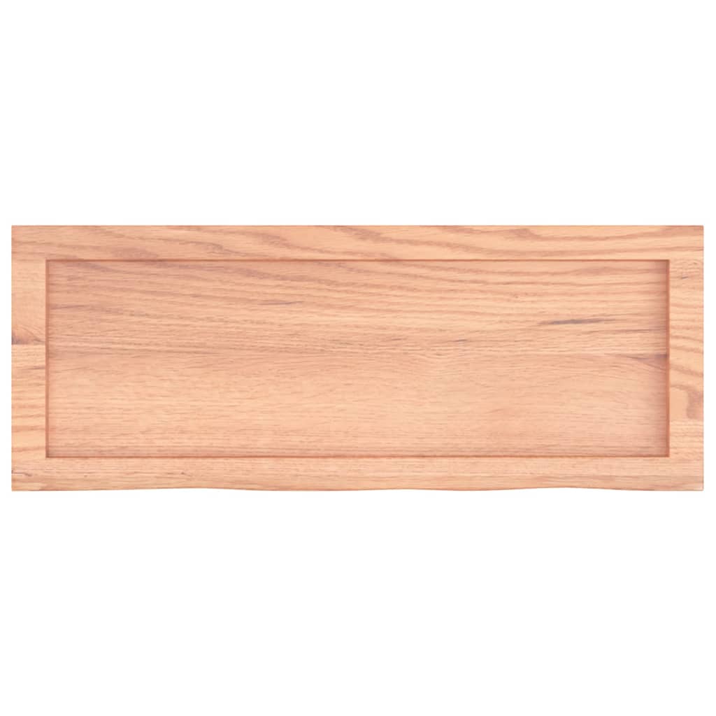 vidaXL Wall Shelf Light Brown 80x30x(2-4) cm Treated Solid Wood Oak 5