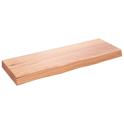 vidaXL Wall Shelf Light Brown 80x30x(2-6) cm Treated Solid Wood Oak 2