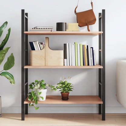 vidaXL Wall Shelf Light Brown 80x40x2 cm Treated Solid Wood Oak 3