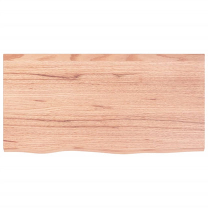 vidaXL Wall Shelf Light Brown 80x40x2 cm Treated Solid Wood Oak 4