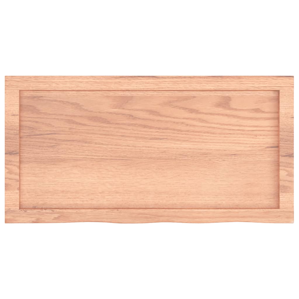 vidaXL Wall Shelf Light Brown 80x40x(2-4) cm Treated Solid Wood Oak 4