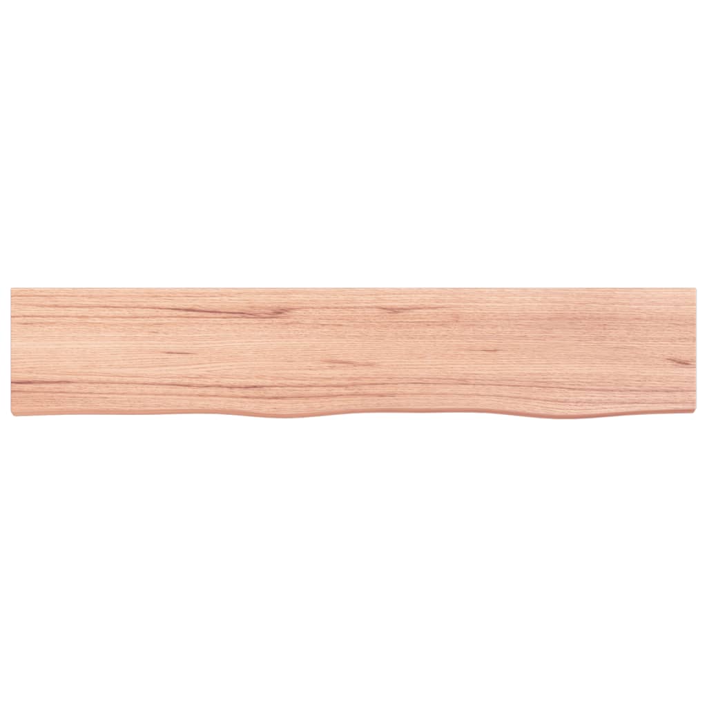 vidaXL Wall Shelf Light Brown 100x20x2 cm Treated Solid Wood Oak 4