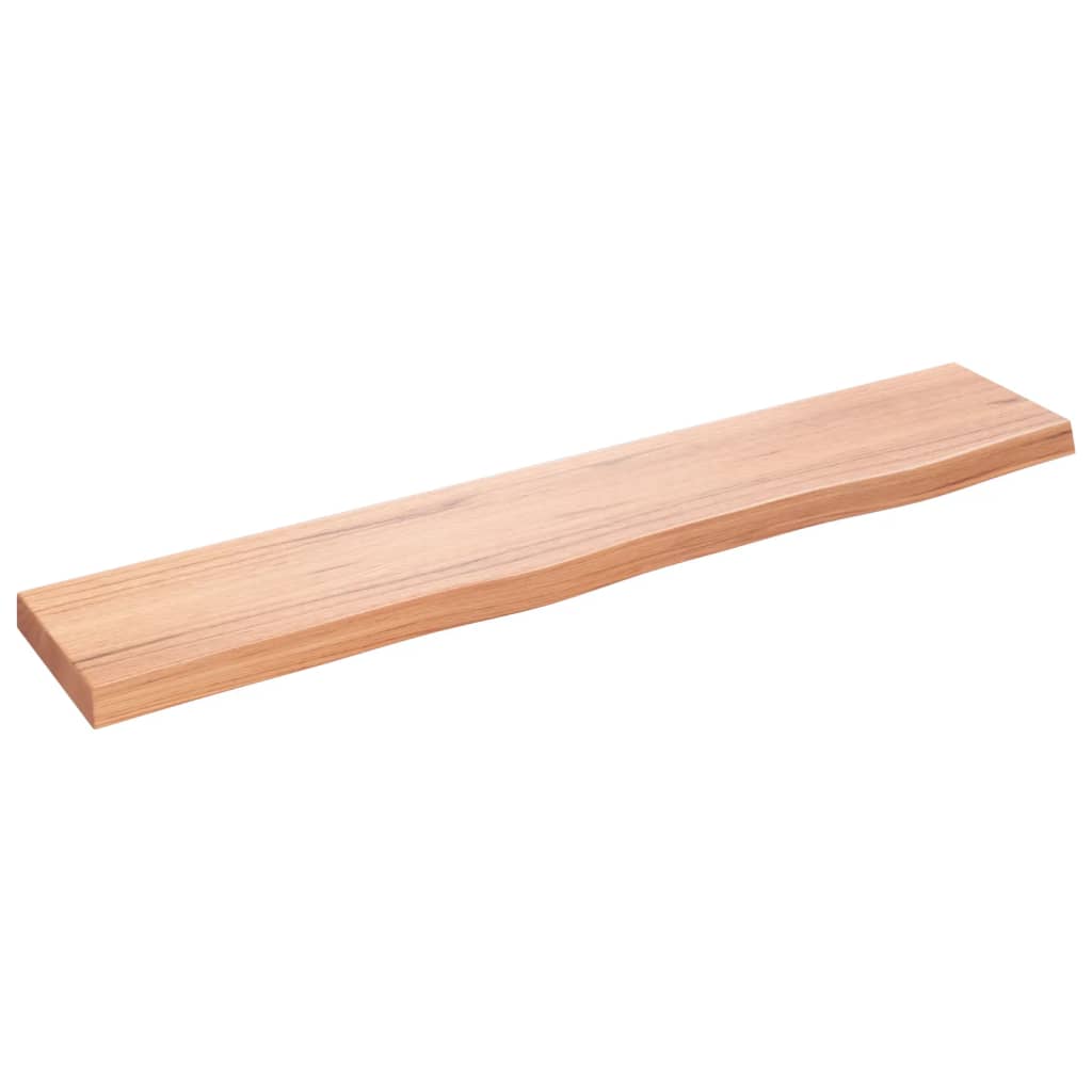 vidaXL Wall Shelf Light Brown 100x20x4 cm Treated Solid Wood Oak 2