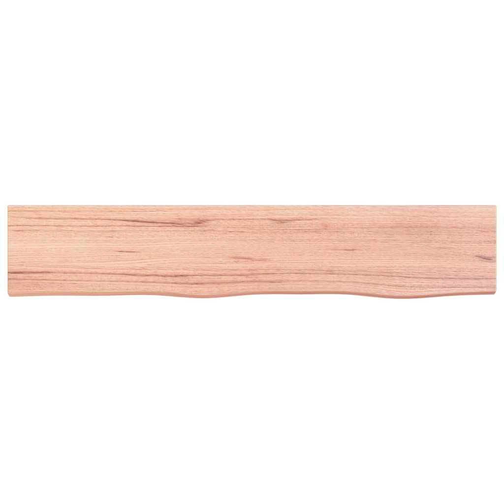 vidaXL Wall Shelf Light Brown 100x20x4 cm Treated Solid Wood Oak 4