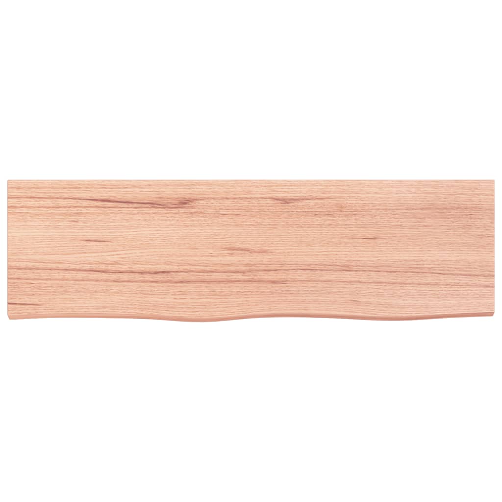 vidaXL Wall Shelf Light Brown 100x30x(2-4) cm Treated Solid Wood Oak 4