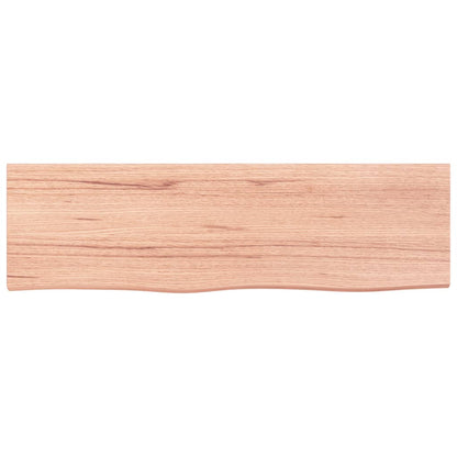 vidaXL Wall Shelf Light Brown 100x30x(2-4) cm Treated Solid Wood Oak 4
