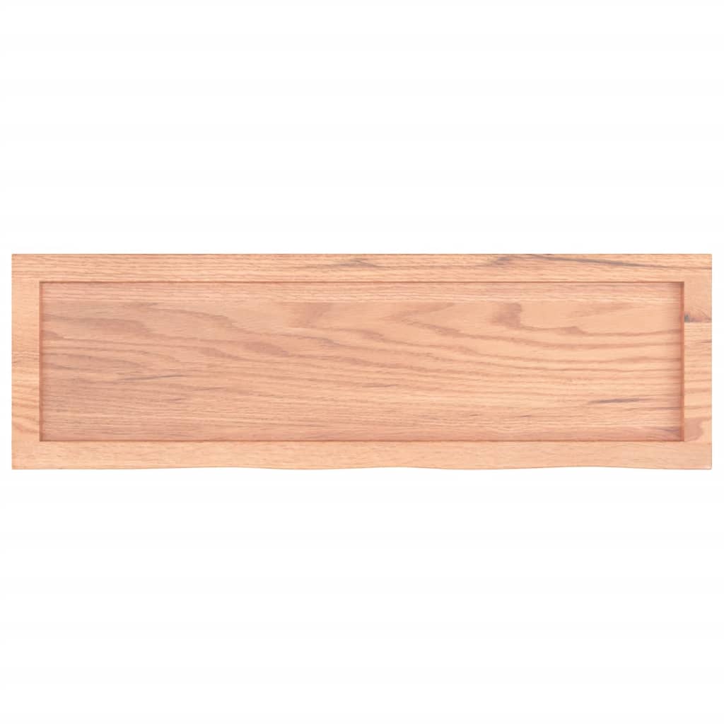 vidaXL Wall Shelf Light Brown 100x30x(2-4) cm Treated Solid Wood Oak 5