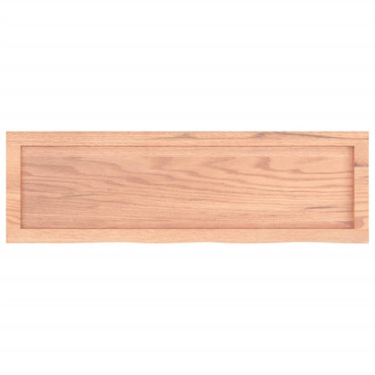 vidaXL Wall Shelf Light Brown 100x30x(2-4) cm Treated Solid Wood Oak 5