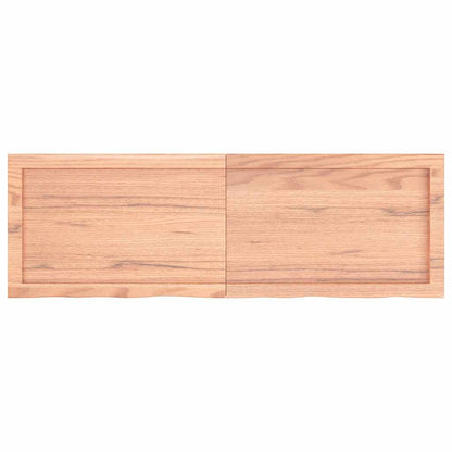 vidaXL Wall Shelf Light Brown 120x40x(2-4) cm Treated Solid Wood Oak 3