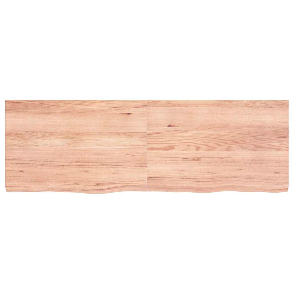 vidaXL Wall Shelf Light Brown 120x40x(2-4) cm Treated Solid Wood Oak 4