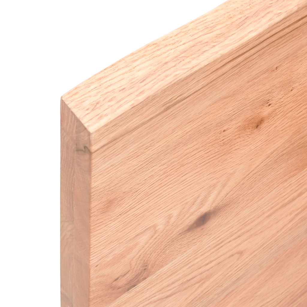 vidaXL Wall Shelf Light Brown 120x40x(2-4) cm Treated Solid Wood Oak 5