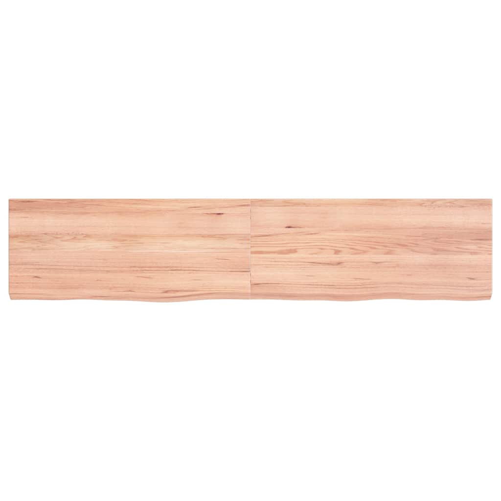 vidaXL Wall Shelf Light Brown 140x30x(2-4) cm Treated Solid Wood Oak 3