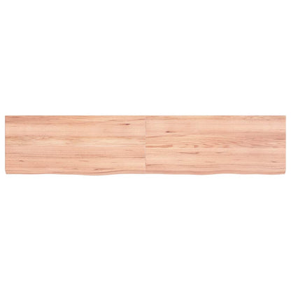 vidaXL Wall Shelf Light Brown 140x30x(2-4) cm Treated Solid Wood Oak 3
